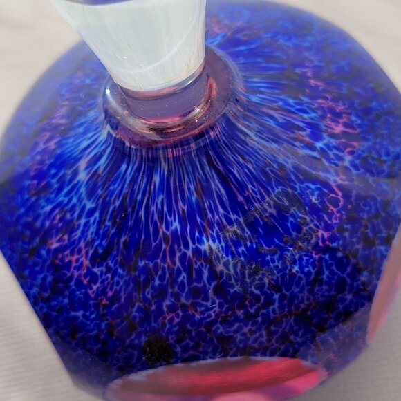 Vintage Glass Perfume Bottle With Crystal Stopper - Picture 11 of 12